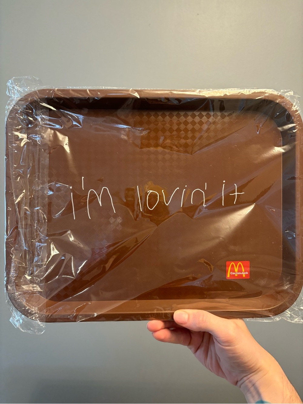 Travis Scott McDonald's 'I'm lovin' it' Brown Plastic lunch Tray